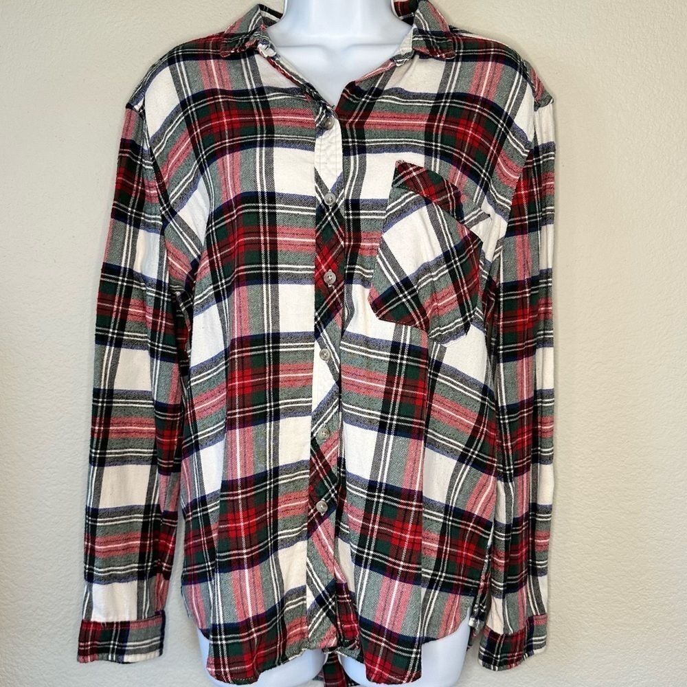 BDG Button Down Plaid Flannel Shirt